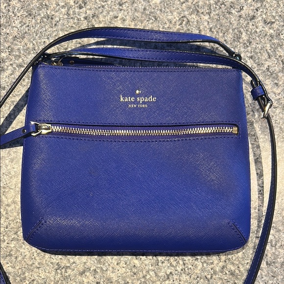 Kate Spade Royal Blue Leather Crossbody Bag - Picture 1 of 3